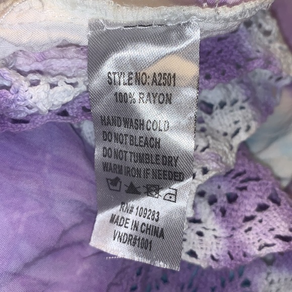 Surf Gypsy Tie Dye Swim Cover Up Small - Picture 8 of 8